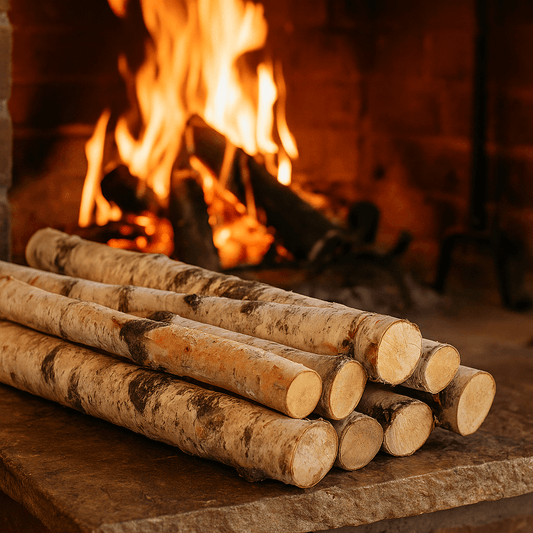 Natural Birch Logs – Rustic Décor Set