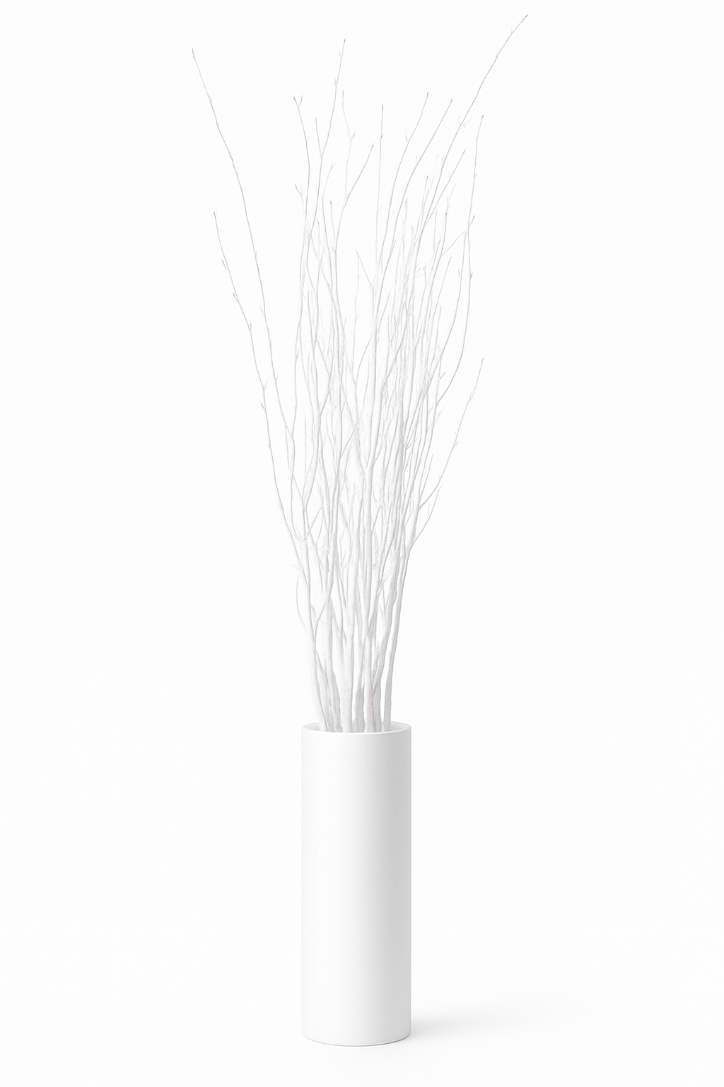 White Painted Birch Branches – 10pc Bundle (3–4 ft Decorative Stems)