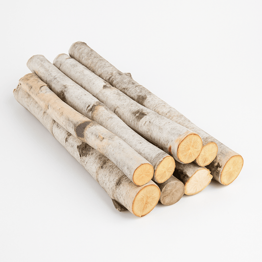 Natural Birch Logs – Rustic Décor Set
