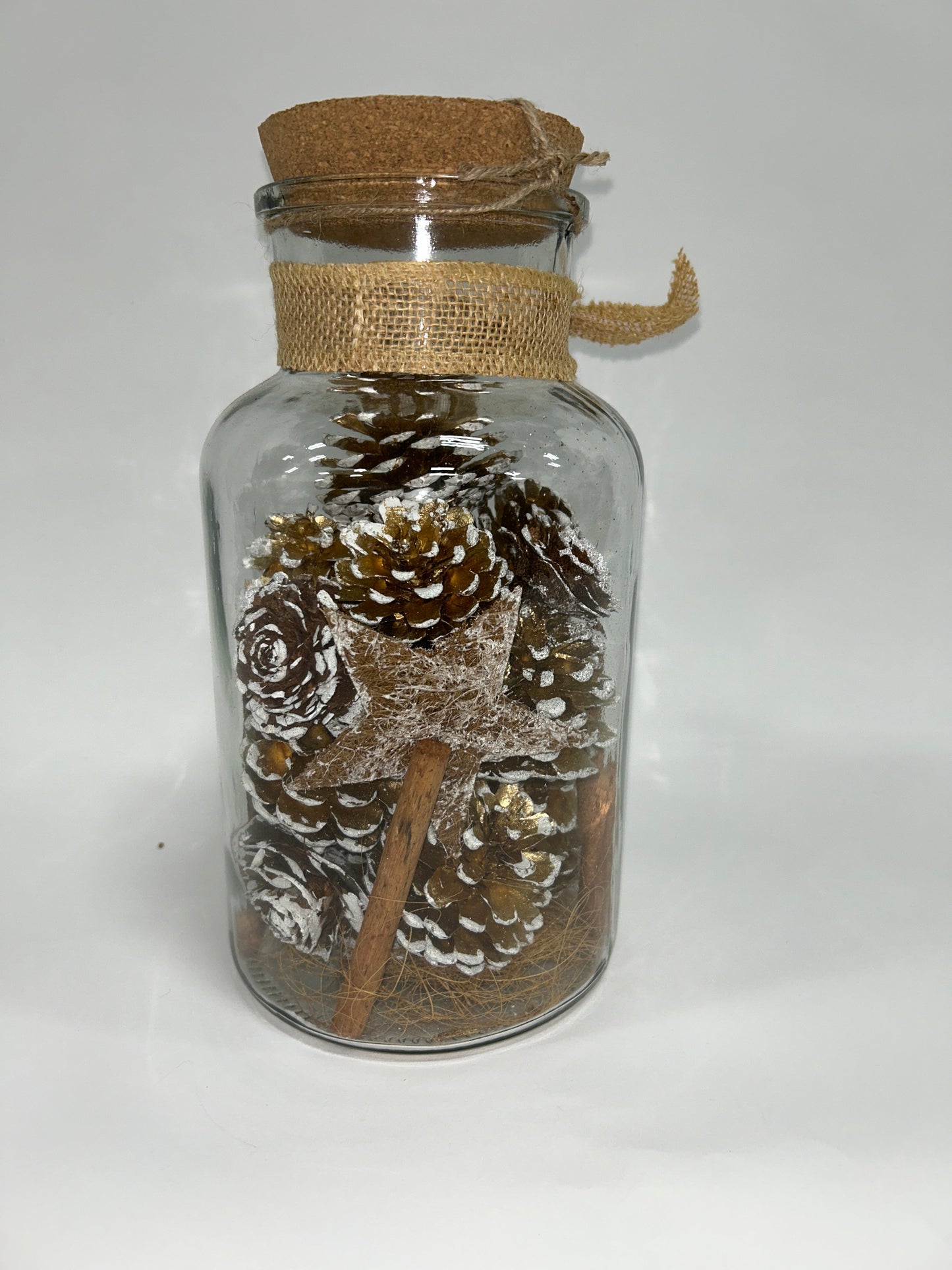 Pine Cone In large Vintage jar