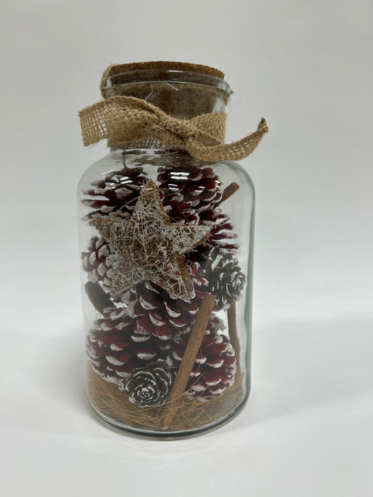 Pine Cone In large Vintage jar