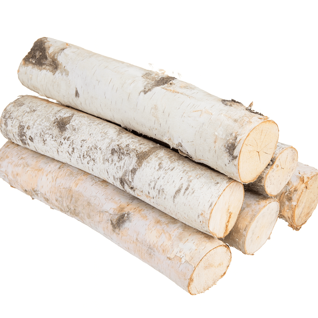 Natural Birch Logs – Rustic Décor Set