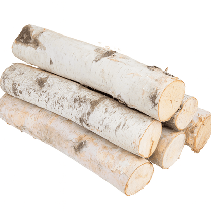 Natural Birch Logs – Rustic Décor Set