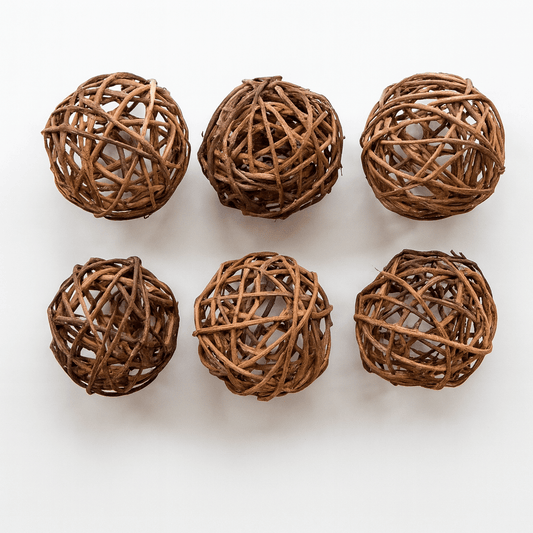 Natural Vine Balls – 6pc Set, 4″ Diameter