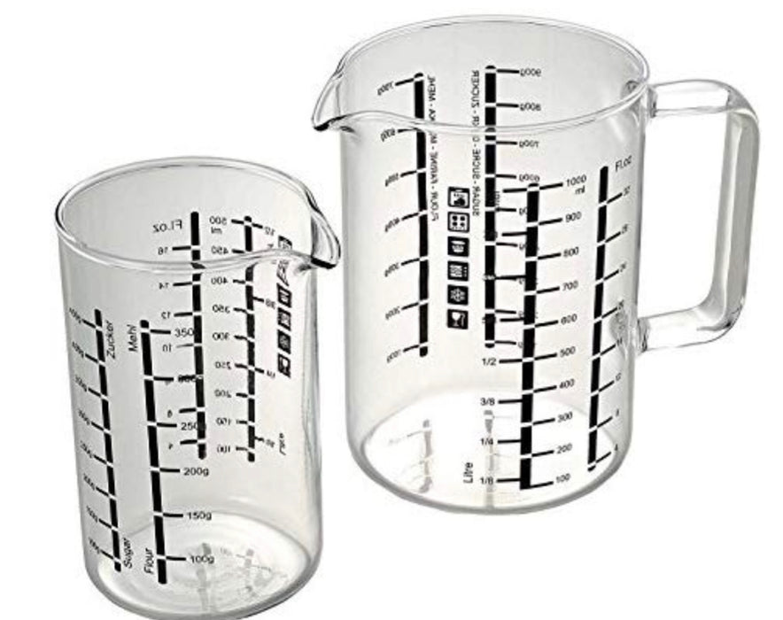 Simax - Classic Cooking And Measuring Set, 0.5 Qt, 1 Qt, 4.7"X 5.3", 5.9"X5.9"